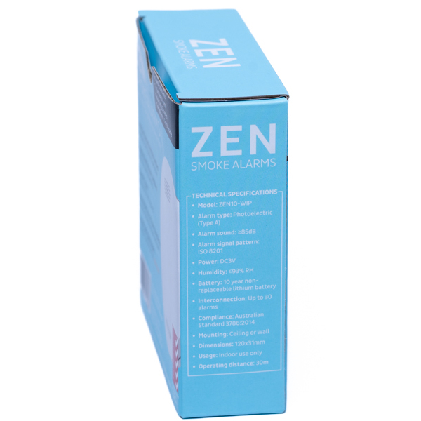 ZEN Photoelectric Smoke Alarm - 1 Pack - Left Side