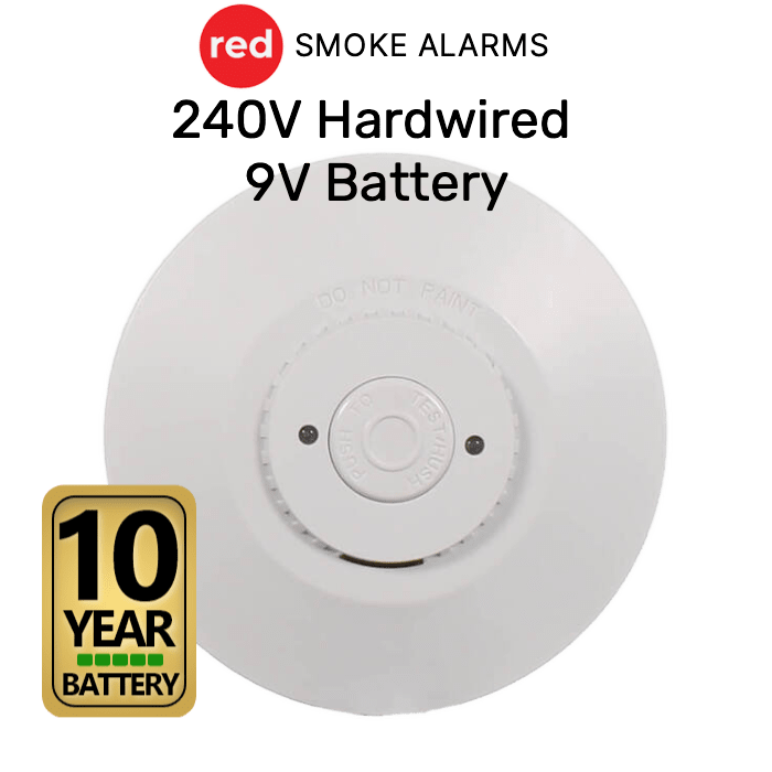 Hardwire Smoke Alarm 4-Pack with 9V Battery Backup and Front Load Battery Door 