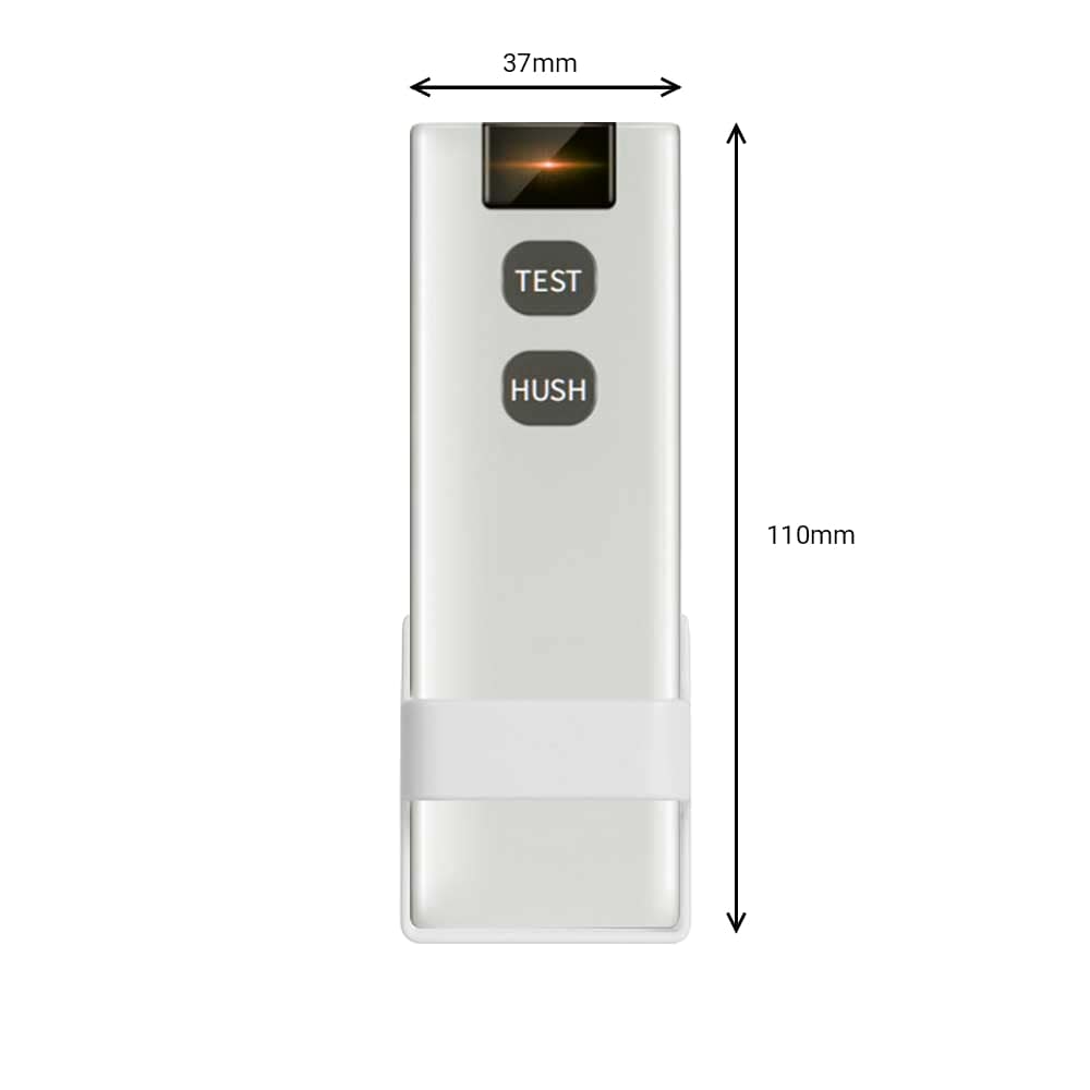Wireless remote control for photoelectric smoke alarms - dimensions