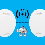 ZEN photoelectric smoke alarms are interconnected by RF radio frequency