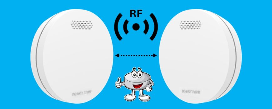 ZEN photoelectric smoke alarms are interconnected by RF radio frequency