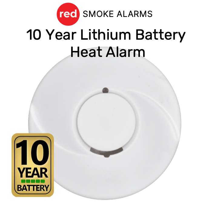 Red Heat Alarm 10 Year Lithium Battery Interconnected