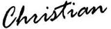 Christian signature
