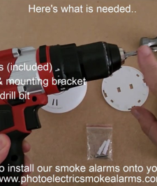 Installing smoke alarm to the ceiling