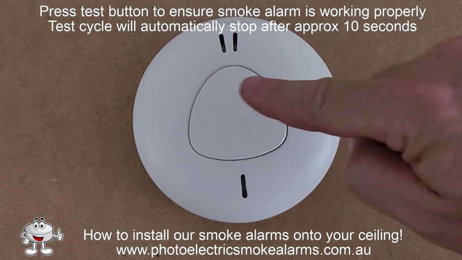 Press the test button on the smoke detector to ensure it is interconnected and working properly