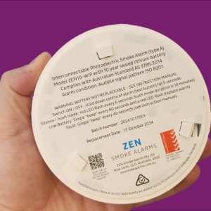 ZEN photoelectric smoke alarm is QLD compliant