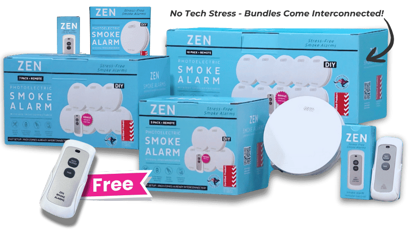 ZEN Smoke Alarm Bundles Packs with Free Remote and Free Shipping!